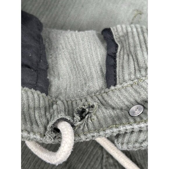 Monet Skateboard Pants Mens 28 Baggy Green Corduroy Cropped Carpenter Flaws - Picture 4 of 16